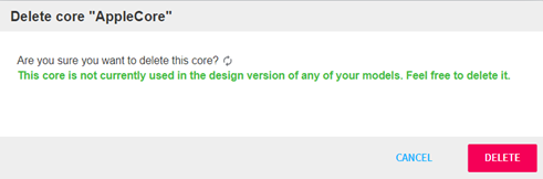 Deleting an unused core