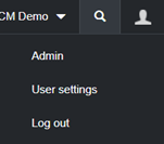 The User menu