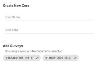 The Create core page